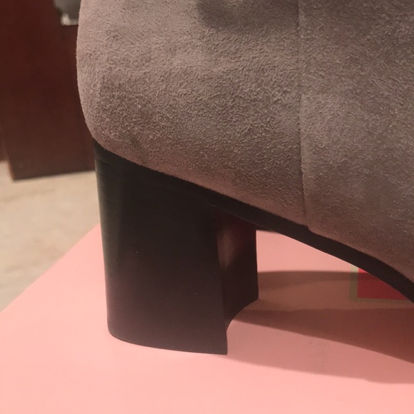Kate Spade! Madelaine Hare Grey Strap Heeled Suede Booties NWT/NIB! - Picture 6 of 16